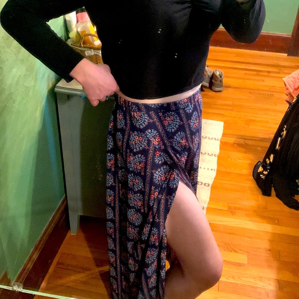 maxi slit skirt